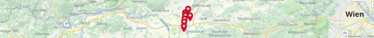 Map view for Pharmacies emergency services nearby Eisbergsiedlung (Sankt Pölten (Stadt), Niederösterreich)
